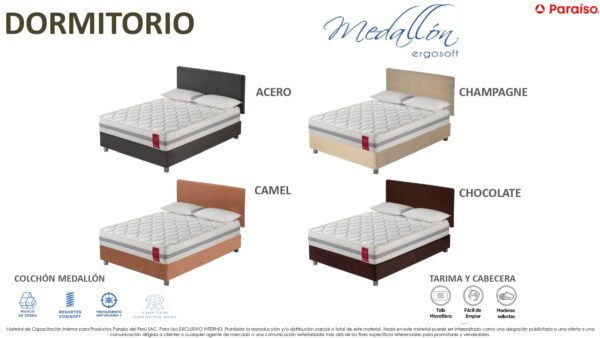 1.5 PL. MEDALLON ERGOSOFT DORMITORIO - Imagen 2